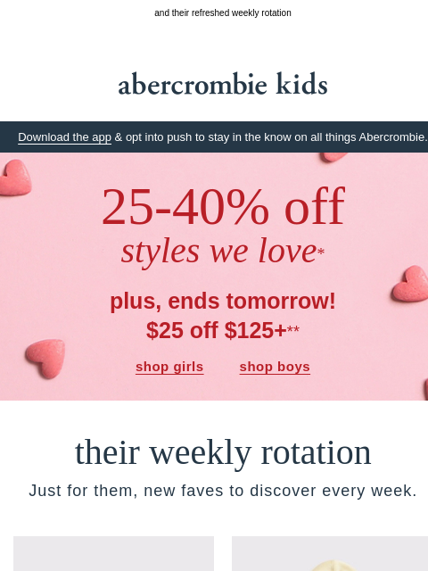 abercrombie newsletter: sundays are for fresh starts