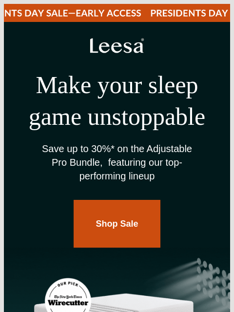leesasleep newsletter: Score up to 30% off bundles this gameday​