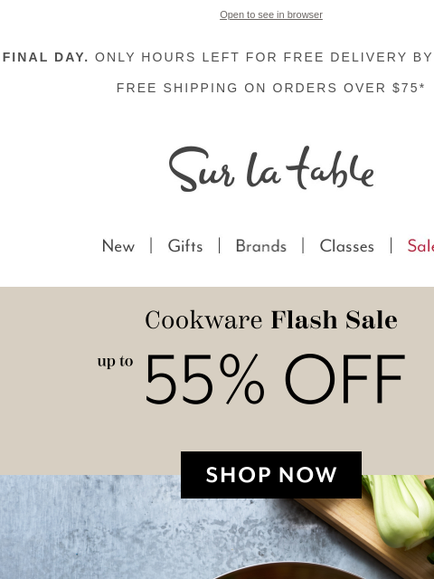 surlatable newsletter: ⚡️ Flash Sale: Up to 55% off Cookware