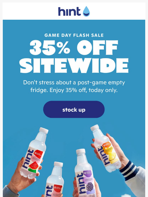 drinkhint newsletter: Hydrate like a champ 🏈