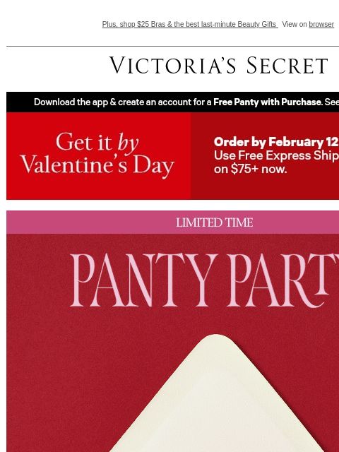 victoriassecret newsletter: Hurry—7/$35 Panties Won't Last