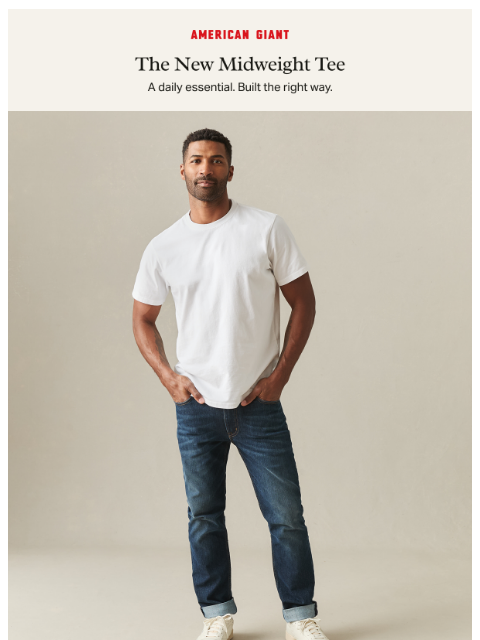american-giant newsletter: New Addition to Our Tee Lineup