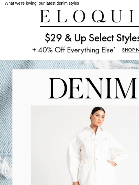 What we're loving: our latest denim styles Logo Shop Daily Deals Shop Denim Shop Dresses Shop New Arrivals Shop New Arrivals Shop Best Sellers Shop Workwear NEW ARRIVALS BEST SELLERS DRESSES