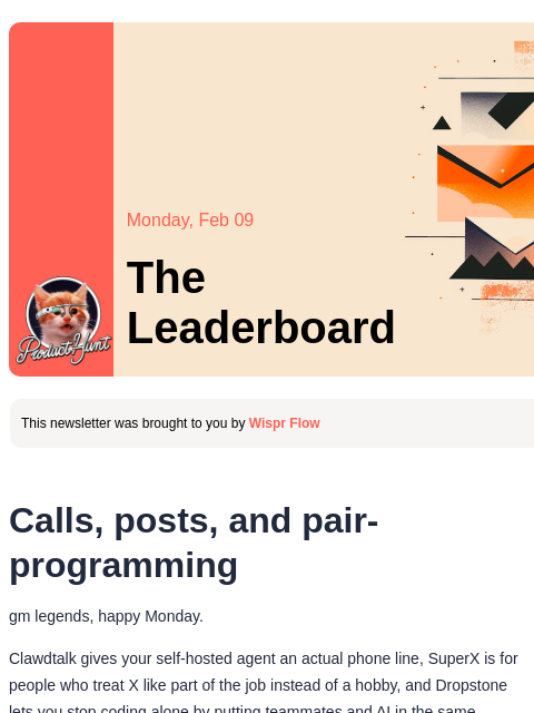 producthunt newsletter: 😸 AI can call you now