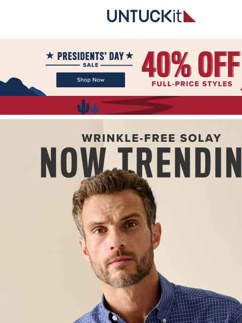 untuckit newsletter: On Sale: Wrinkle-Free Favorite Now 40% Off