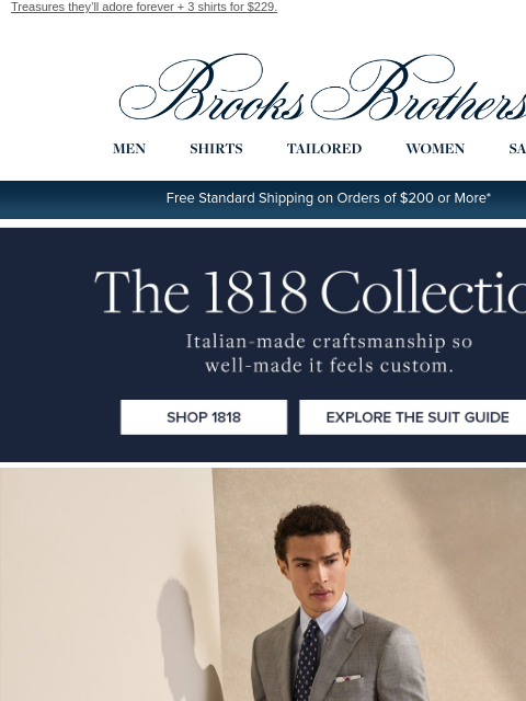 brooksbrothers newsletter: 1818 Collection: Up-level your suiting