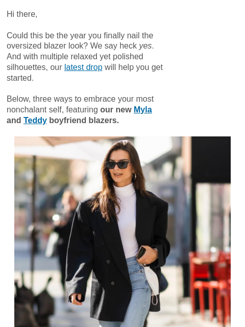 mmlafleur newsletter: 3 ways to wear a boyfriend blazer.