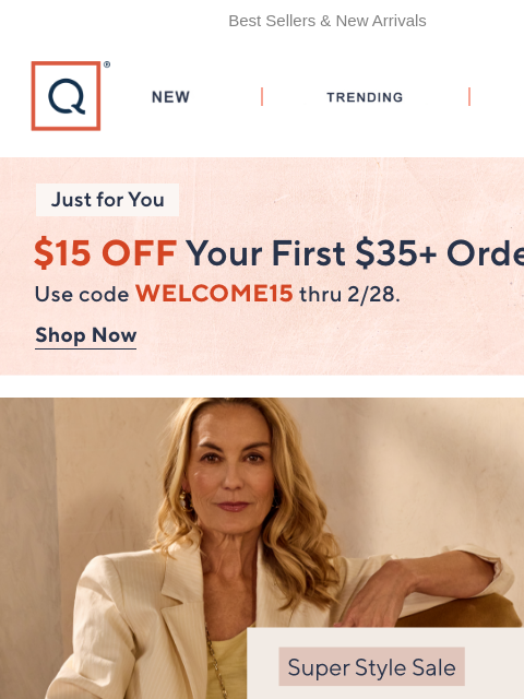 qvcemail newsletter: Ends Tonight! Fashion Up to 30% Off