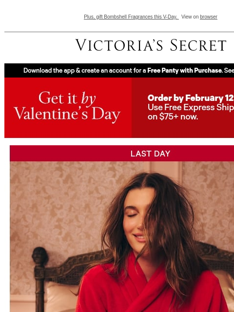 victoriassecret newsletter: $35 Robes & $30 Slippers End Today