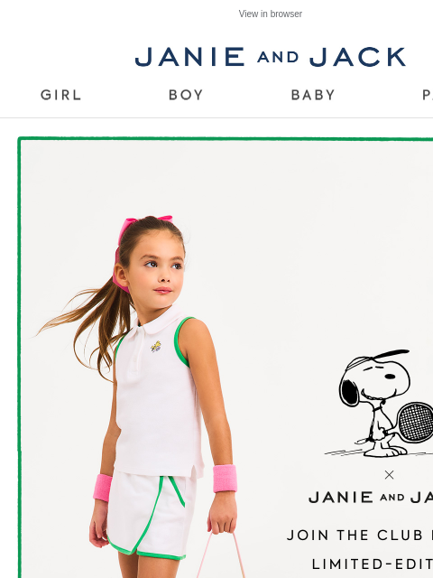 janieandjack newsletter: Have you seen our PEANUTS™ collection?