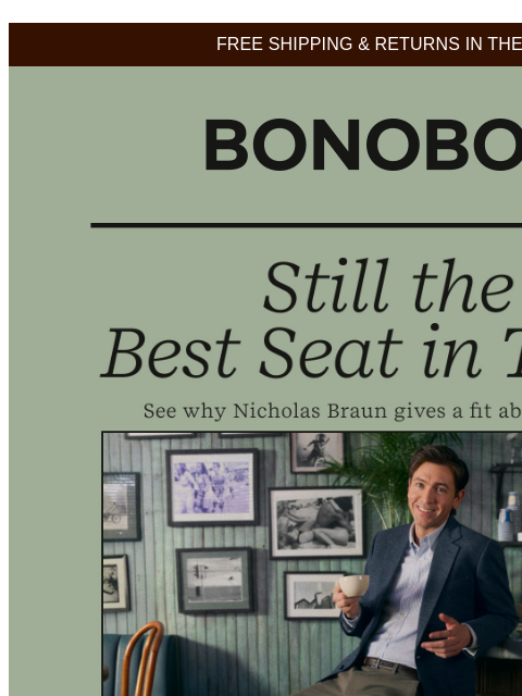 bonobos newsletter: The Chino Roast with Nicholas Braun