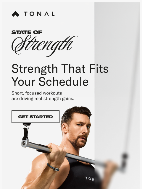 tonal newsletter: Shorter Sessions with Tonal's Smart Training