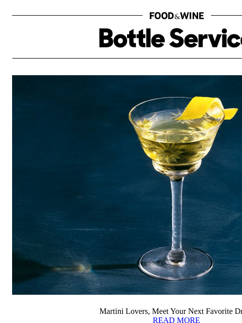 foodandwine newsletter: Martini Lovers, Meet Your Next Favorite Drink