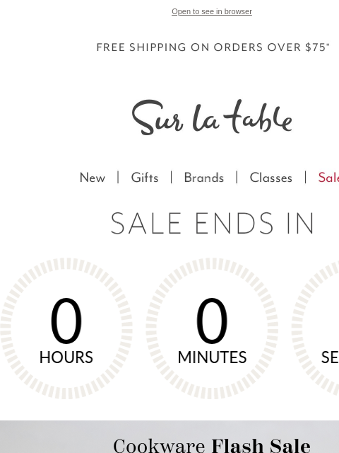 surlatable newsletter: Get it while it's 🔥! Flash Sale final hours.