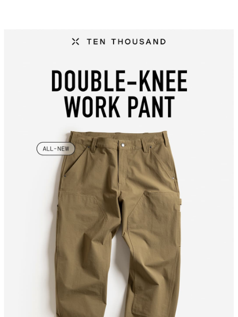 tenthousand newsletter: New In: Double-Knee Work Pant