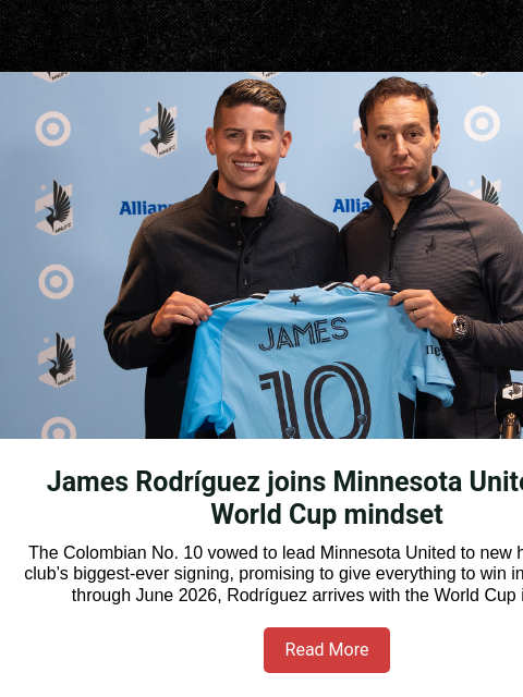 mlssoccer newsletter: Minnesota United sign Colombian icon James Rodrígu...