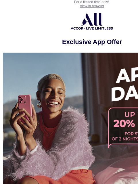all newsletter: APP DAYS: only 2 days left to get up to 20% off wi...
