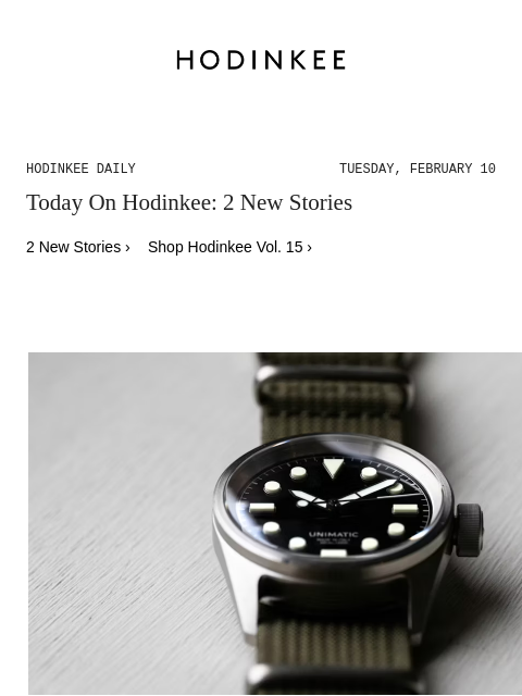 hodinkee newsletter: Hodinkee Daily | 02/10/2026