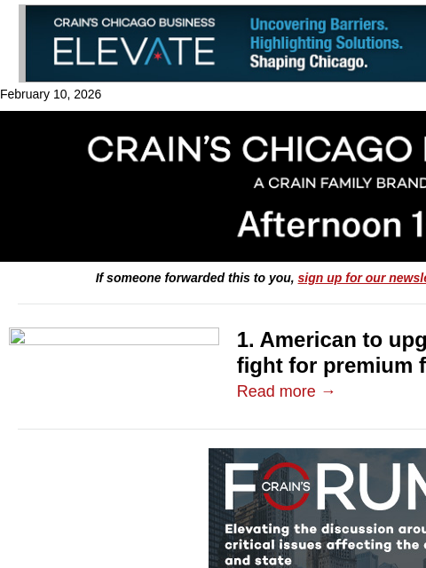 crainalerts newsletter: American ups its O'Hare lounge game