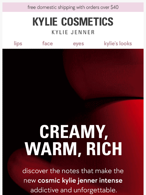 kyliecosmetics newsletter: the notes behind cosmic intense ❤️‍🔥