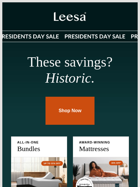 leesasleep newsletter: Peak Presidents Day deals have arrived 🙌