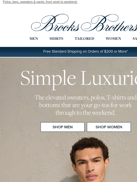 brooksbrothers newsletter: Elevated staples for everyday