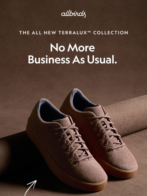 allbirds newsletter: Meet The All New Terralux™ Collection