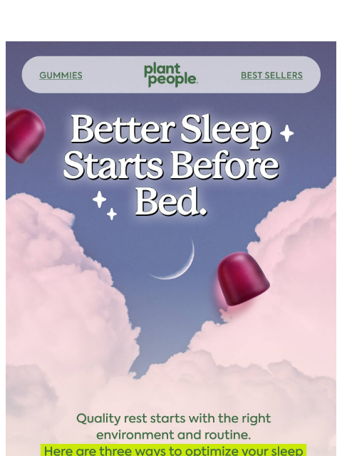 plantpeople newsletter: 3 ways to optimize your sleep tonight