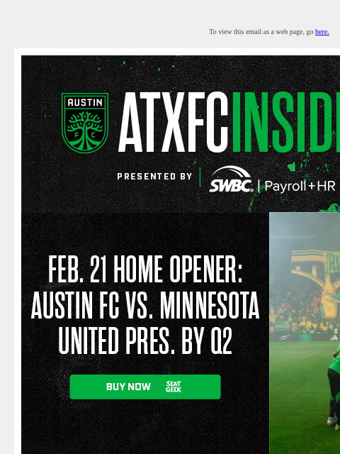 austinfc newsletter: ATXFC INSIDER: Home Opener Tickets, Giveaway, VIP ...