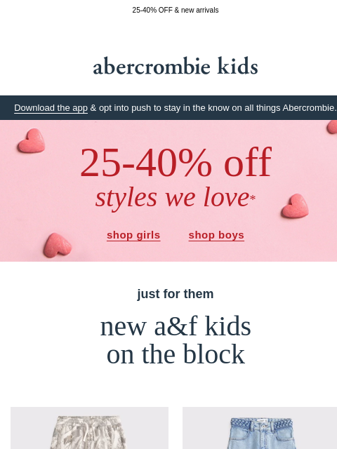 abercrombie newsletter: what's better than candy hearts?