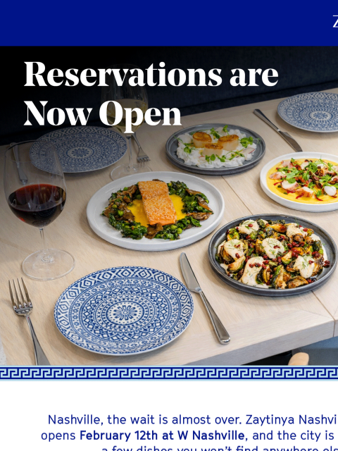 joseandres newsletter: Valentine’s Plans? Zaytinya Nashville Opens Feb 12...