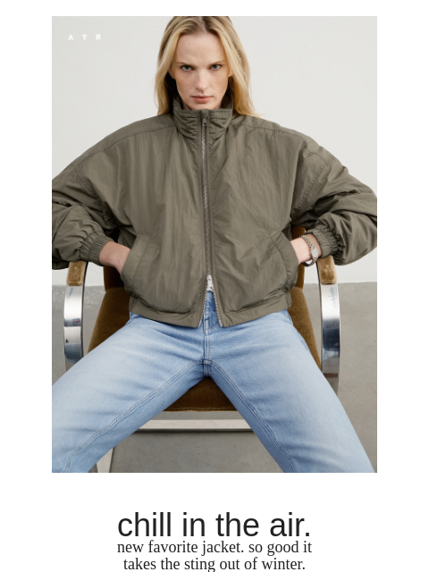 ayr newsletter: the coolest jacket