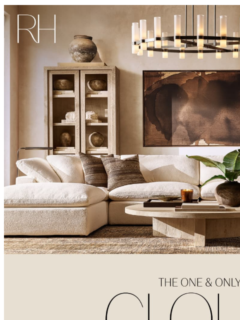 rh newsletter: The World’s Most Comfortable Sofa. The One & Only ...
