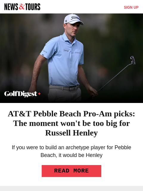 golfdigest newsletter: Charlie Woods makes his college decision