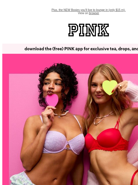 vspink newsletter: LAST DAY 🚨 $30 *ALL* PINK BRAS