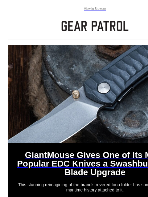 gearpatrol newsletter: A Popular EDC Knife Taps Into Maritime Lore