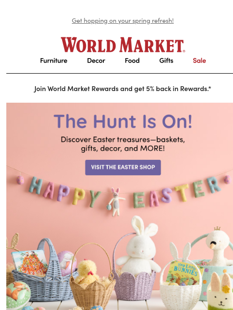 emailworldmarket newsletter: Our Easter Shop is OPEN! ✨🐥✨
