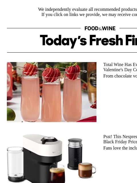 foodandwine newsletter: Ditch the Coffee Shop! This Nespresso Is Back at I...