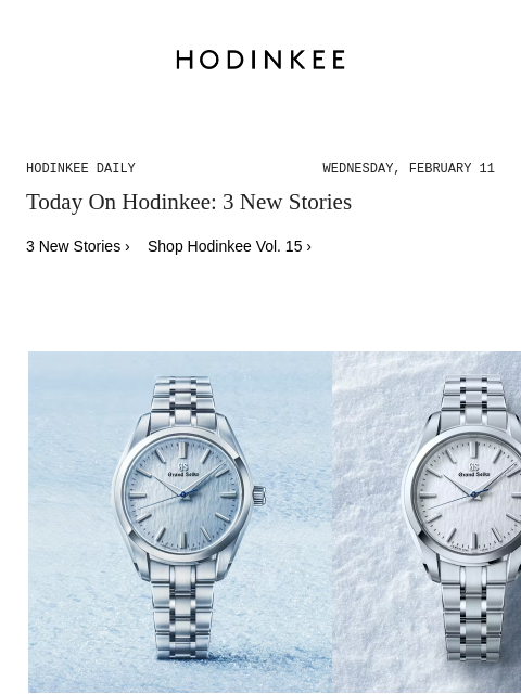 hodinkee newsletter: Hodinkee Daily | 02/11/2026