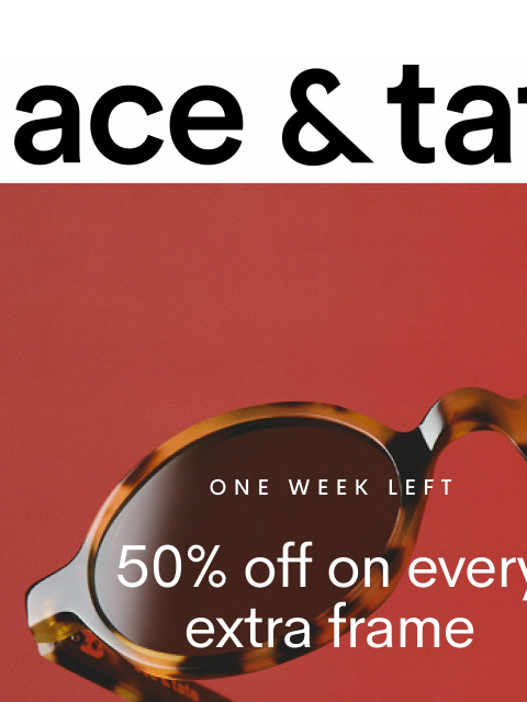 aceandtate newsletter: Don't miss out on 50% off