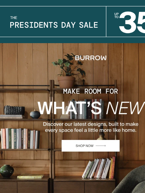 burrow newsletter: Up to 35% Off New Arrivals