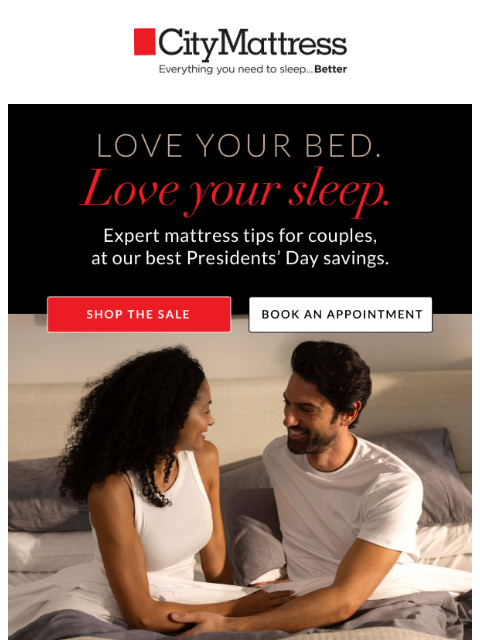 citymattress newsletter: Valentine’s Sleep Tips for Couples ❤️