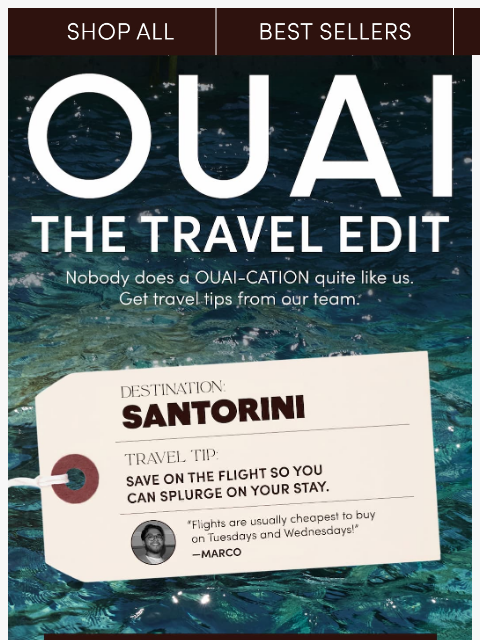 theouai newsletter: For your next trip…