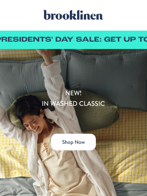brooklinen newsletter: Shop NEW One Fluff and Done Comforters!