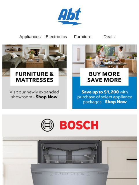 abt newsletter: Bosch Presidents Day Savings