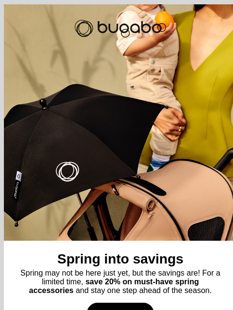 bugaboo newsletter: Spring into savings