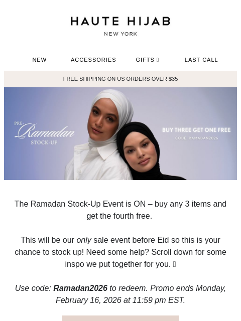 hautehijab newsletter: Buy 3, Get 1 FREE 🛍️