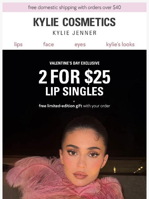 kyliecosmetics newsletter: lippies are ON SALE 🌹