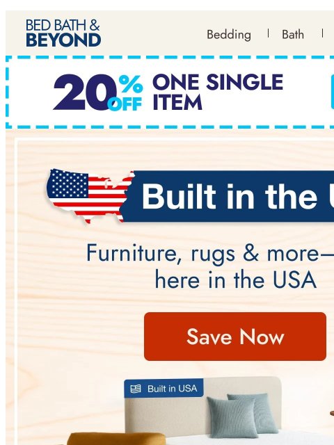bedbathandbeyond newsletter: Built in the USA 🇺🇸