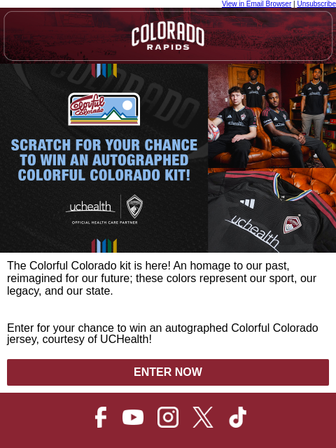 thecoloradorapids newsletter: Enter to win an autographed Colorful Colorado jers...